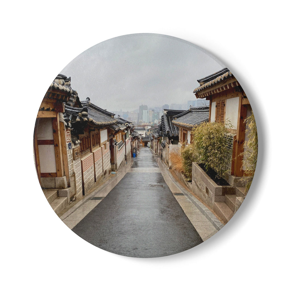 Rainy Day in Seoul Ceramic Coaster